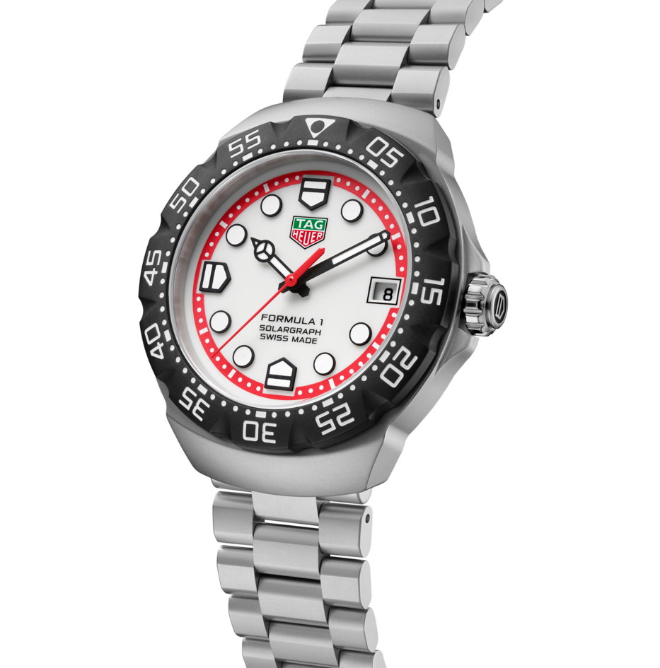 TAG Heuer Formula 1 Solargraph 38mm Watch with White Dial